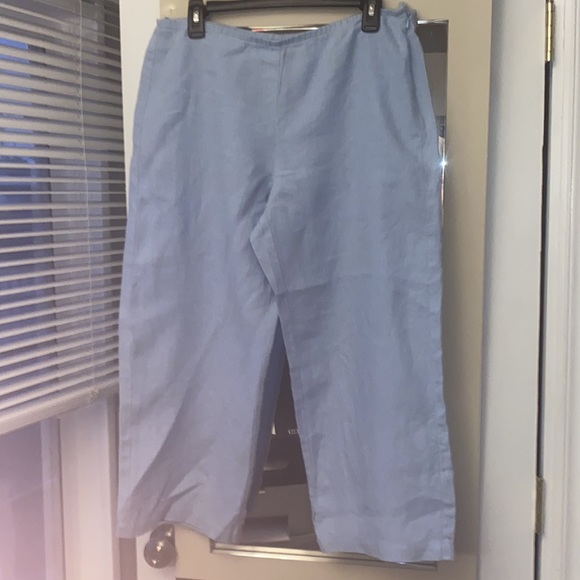 Eileen Fisher Linen Crop Pants - Picture 1 of 7